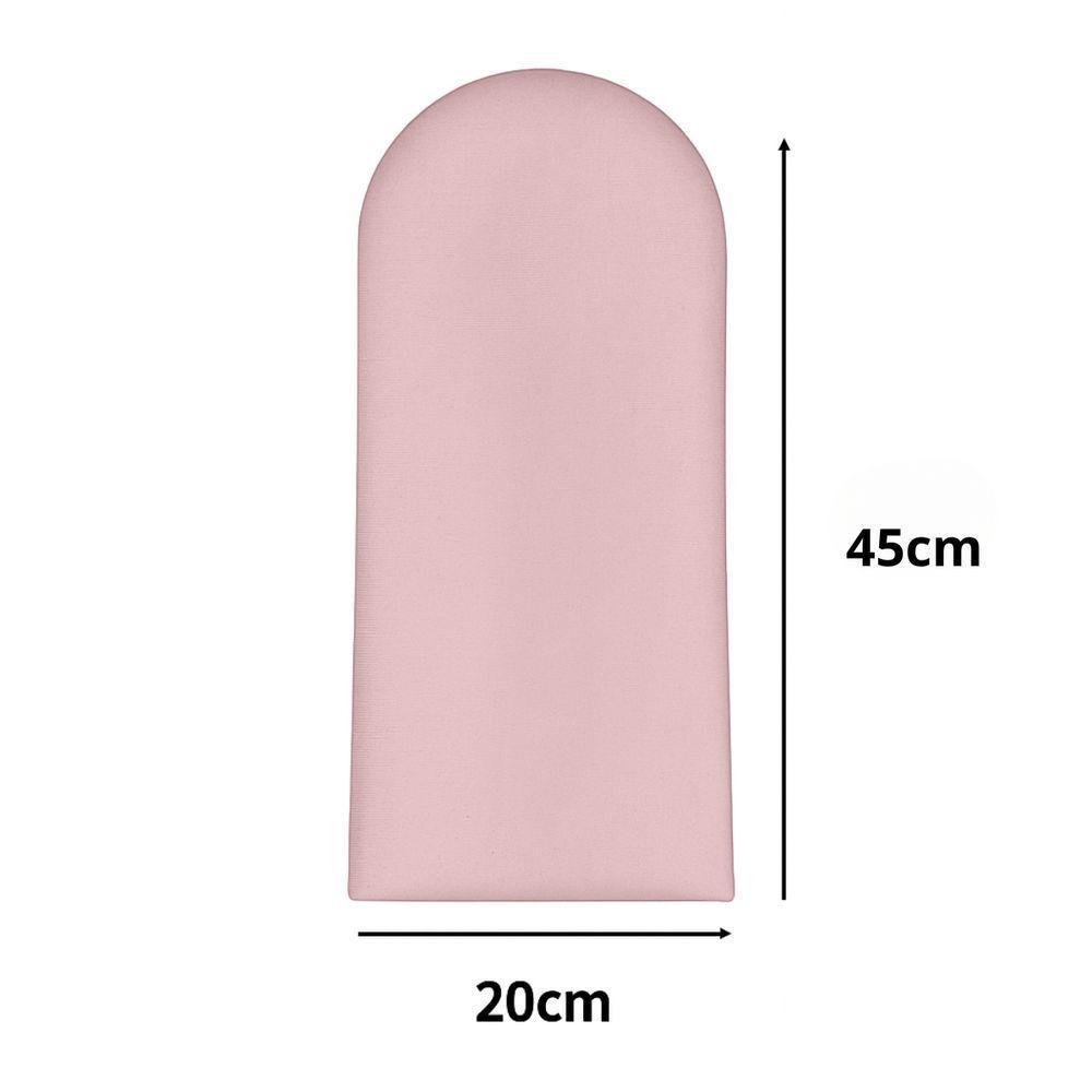 Cabeceira Nuvem Suede Solteiro Com 5 Placas Macias De 60cm Rosa Bebe - 2