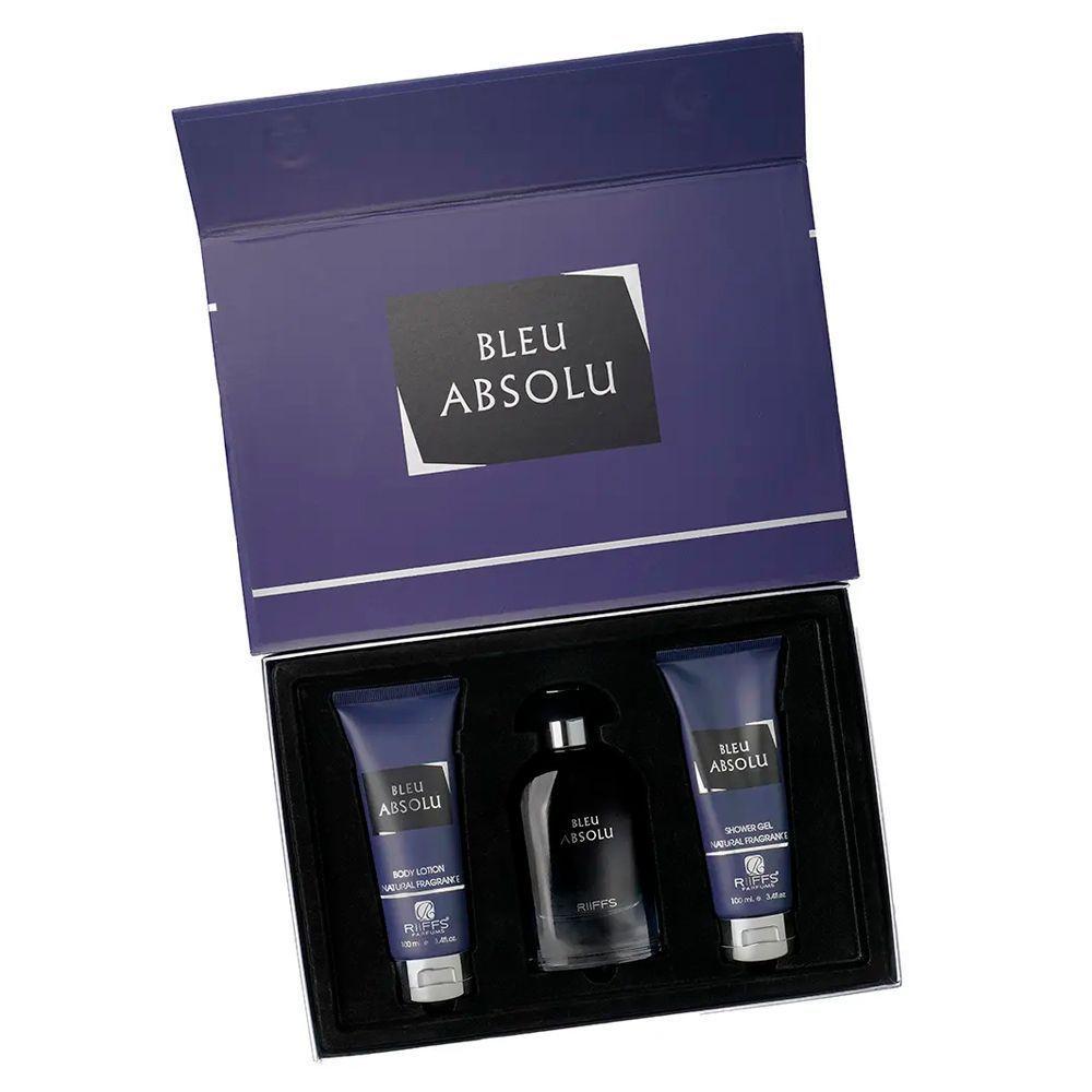 Kit Perfume Bleu Absolu Riiffs Edp Masculino 100ml + Shower + Body Lotion 100ml - 3