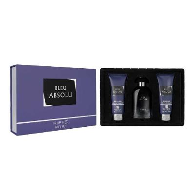 Kit Perfume Bleu Absolu Riiffs Edp Masculino 100ml + Shower + Body Lotion 100ml