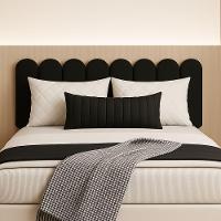 Cabeceira Nuvem Suede Queen Size Com 8 Placas Macias 60x20cm Preto - 5