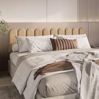 Cabeceira Nuvem Suede King Size Com 10 Placas Macias De 60cm Areia - 1