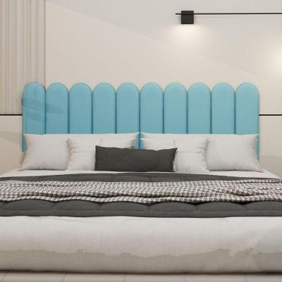 Cabeceira King Size Nuvem Pratica E Moderna 10 Placas 60cm Azul Bebe