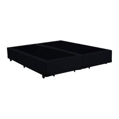 Cama Box Queen Bipartido Loja Xerife Suede Preto 40x158x198