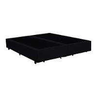 Cama Box Queen Bipartido Loja Xerife Suede Preto 40x158x198 - 1