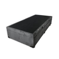 Cama Box Baú Solteiro Loja Xerife Suede Cinza 41x88x188 - 2