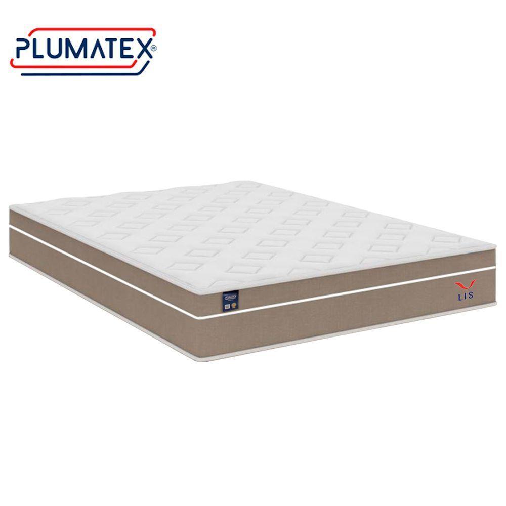 Cama Box Baú Casal Bipartido Suede + Colchão Lis Molas Ensacadas Plumatex 138x188x64cm Cinza - 6