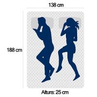 Cama Box Baú Casal Bipartido Suede + Colchão Lis Molas Ensacadas Plumatex 138x188x64cm Cinza - 8