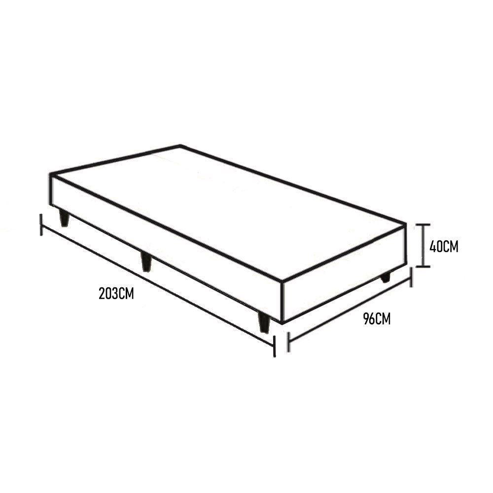 Cama Box Solteirão Suede Loja Xerife Bege 40x96x203 - 4