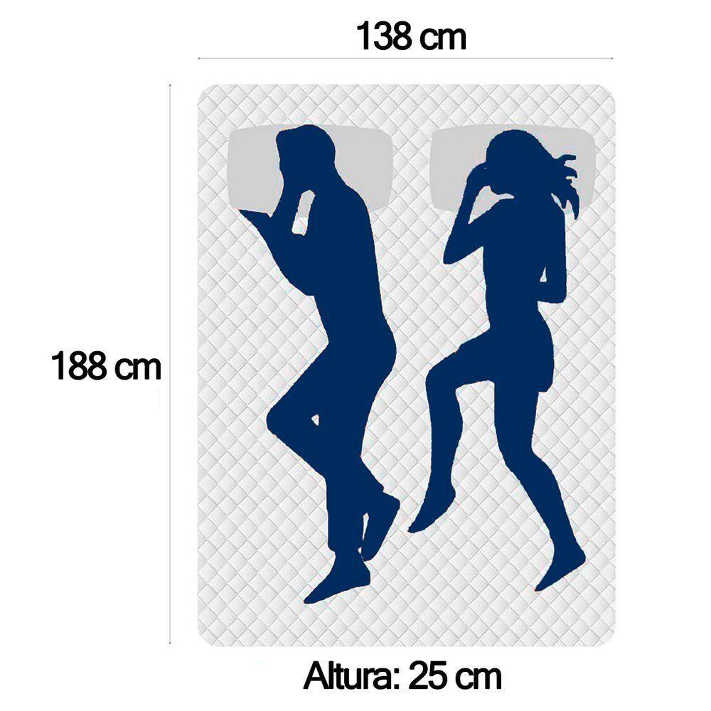 Cama Box Casal Bipartido Suede + Colchão Lis Molas Ensacadas Plumatex 138x188x64cm Bege - 8