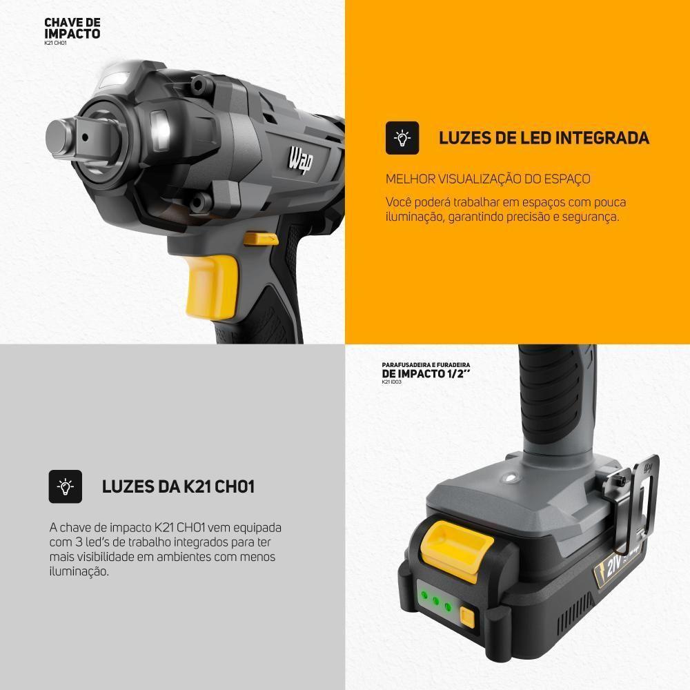 Kit Parafusadeira E Chave De Impacto WAP K21 KT01 - 7