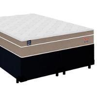 Cama Box Casal Bipartido Suede + Colchão Lis Molas Ensacadas Plumatex 138cm Preto - 5