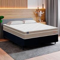Cama Box Casal Bipartido Suede + Colchão Lis Molas Ensacadas Superpocket Plumatex - 2
