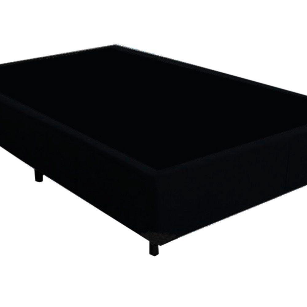Cama Box Blindado Casal Xerife Móveis Suede Preto 40x138x188 - 3