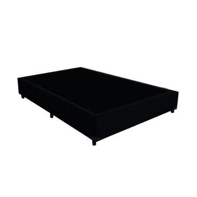 Cama Box Blindado Casal Xerife Móveis Suede Preto 40x138x188