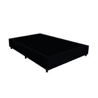 Cama Box Blindado Casal Xerife Móveis Suede Preto 40x138x188 - 1