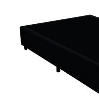 Cama Box Blindado Casal Xerife Móveis Suede Preto 40x138x188 - 2