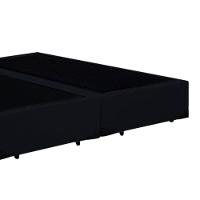 Cama Box Casal Bipartido Loja Xerife Suede Preto 40x138x188 - 2