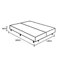 Cama Box Casal Bipartido Loja Xerife Suede Marrom 40x138x188 - 3