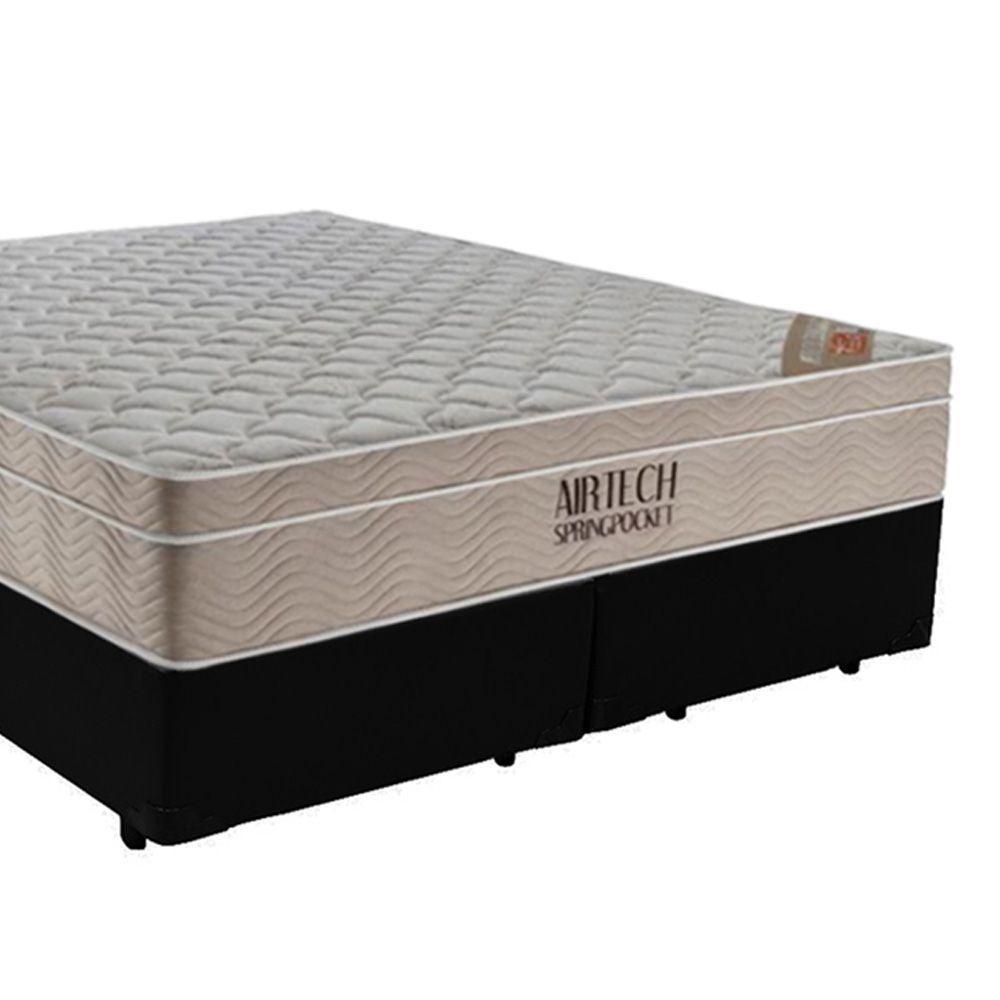 Cama Box Queen Bipartido Sintético + Colchão Ortobom Airtech Molas Ensacadas 158x198x65 Preto - 5