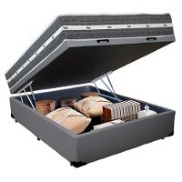 Cama Box Baú Casal Sintético + Colchão Anjos Black Graphite Molas Ensacadas 138x188x64cm Cinza - 7