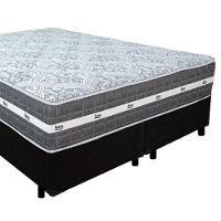 Cama Box Casal Bipartido Suede + Colchão Anjos Black Graphite Molas Ensacadas 138x188x64cm Preto - 5