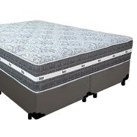 Cama Box Casal Bipartido Sintético + Colchão Anjos Black Graphite Molas Ensacadas 138x188x64cm Cinza - 7