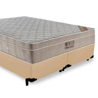 Cama Box King Bipartido Sintético + Colchão Ortobom Airtech Molas Ensacadas 193x203x65 Bege - 5