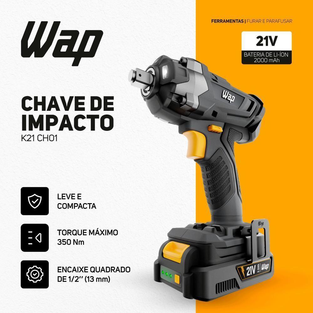 Chave De Impacto A Bateria 21V WAP K21 Ch01 - 7
