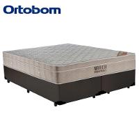 Cama Box King Bipartido Sintético + Colchão Ortobom Airtech Molas Ensacadas 193x203x65 Marrom - 5