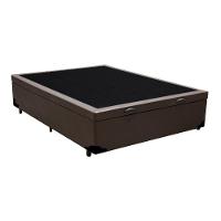 Cama Box Baú Casal Loja Xerife Sintético Marrom 41x138x188 - 2