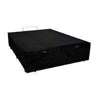 Cama Box Baú Casal Xerife Móveis Suede Preto 41x138x188 - 2