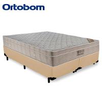 Cama Box King Bipartido Sintético + Colchão Ortobom Airtech Molas Ensacadas 193x203x65 Bege - 6