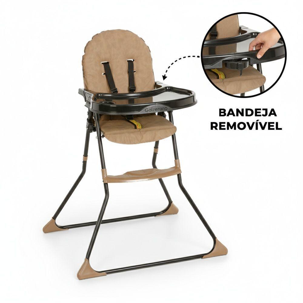 Cadeira De Alimentação Galzerano Para Bebê Alta Nick 5025 Até 23kg Toffee - 2