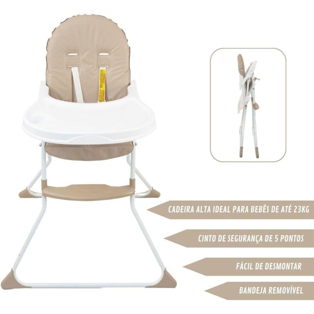 Cadeira De Alimentação Galzerano Para Bebê Alta Nick 5025 Até 23kg Sand - 2