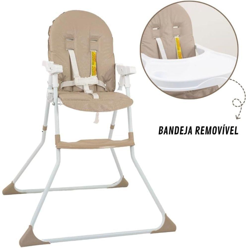 Cadeira De Alimentação Galzerano Para Bebê Alta Nick 5025 Até 23kg Sand - 4