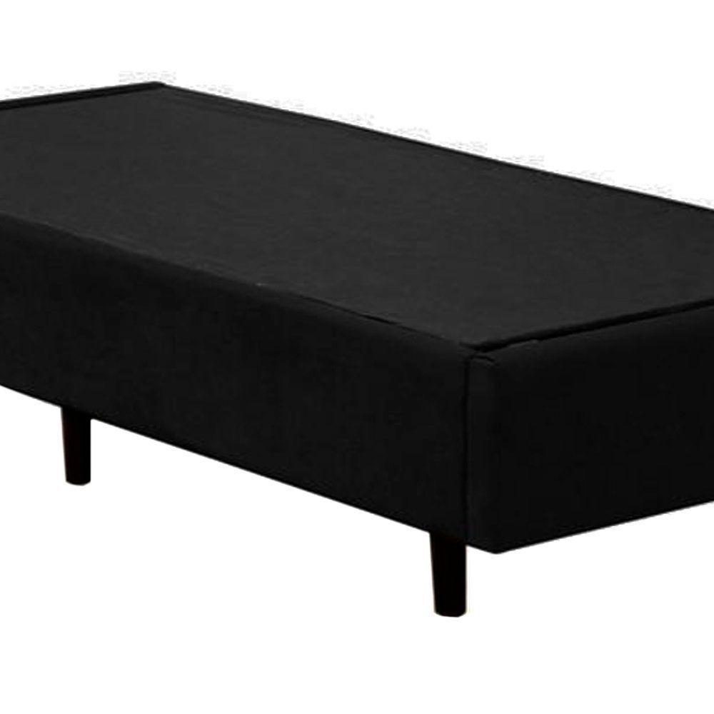 Cama Box Blindado Solteiro Xerife Móveis Suede Preto 40x88x188 - 3