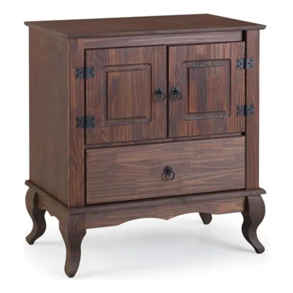 Balcão 2 Portas Madeira Maciça Clássico Rústico Imbuia - 3