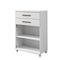 Balcão 2 Portas E 2 Gavetas Com Rodinhas Branco Mônaco - 7