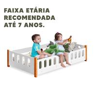 Cama Montessoriana Infantil Branca Melissa Proteção Lateral - 3