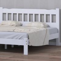 Cama De Casal King Size Madeira Maciça Branco Pérola - 3