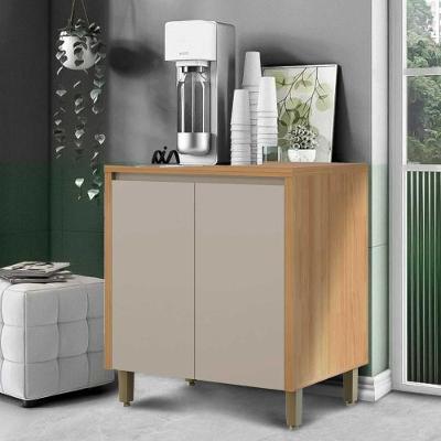 Balcão Cozinha 2 Portas 80cm Allure Jequitibá-gris Repleta