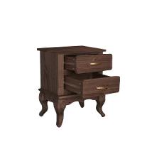 Mesa De Cabeceira Pequena 2 Gavetas Madeira Maciça Rústica Imbuia - 3