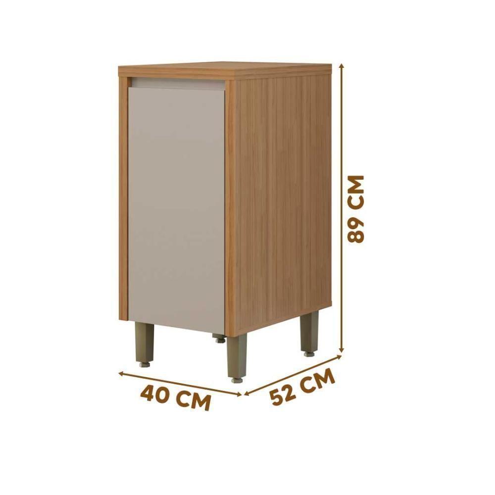 Balcão Pequeno Bebedouro Cozinha 40cm Allure Jequitibá-gris - 3