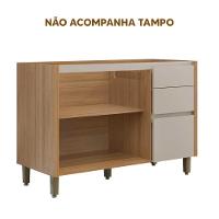 Armário Balcão Para Pia Sem Tampo Allure 3 Gavetas 2 Portas - 3