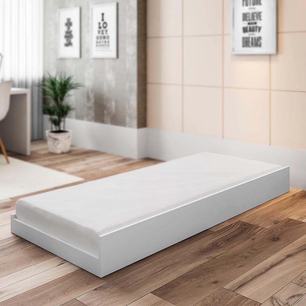 Cama Auxiliar De Solteiro Com Rodízios Dani Branco - 1