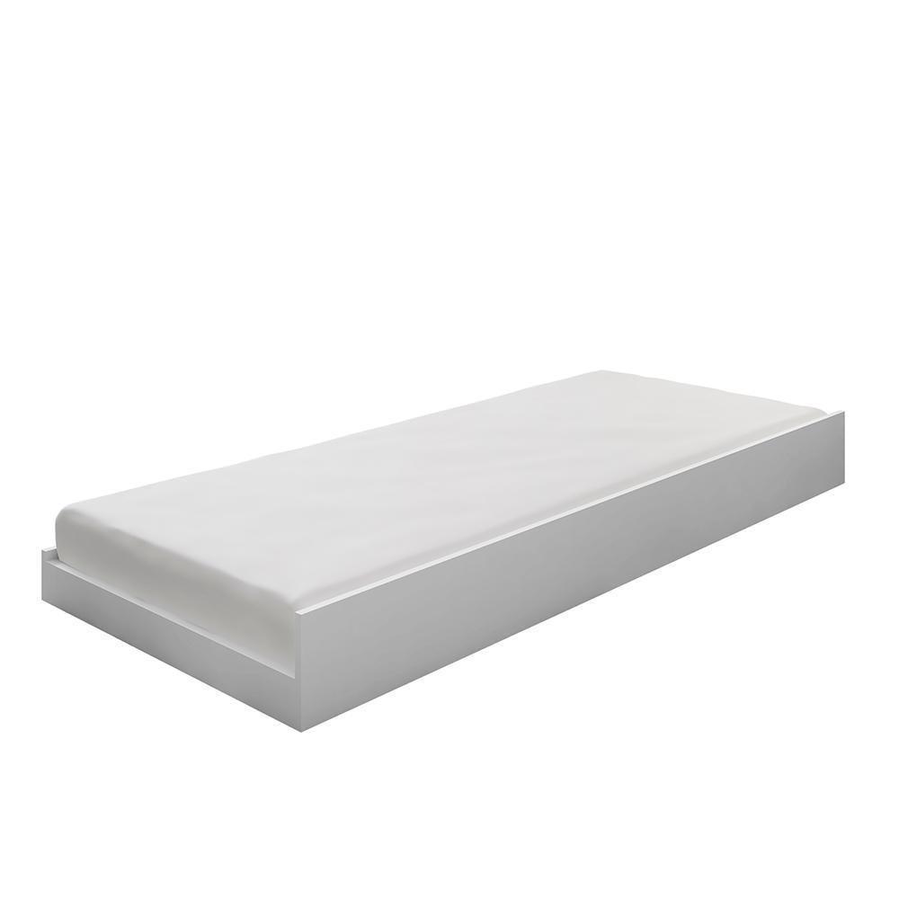 Cama Auxiliar De Solteiro Com Rodízios Dani Branco - 2