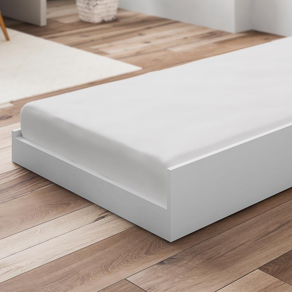 Cama Auxiliar De Solteiro Com Rodízios Dani Branco - 3