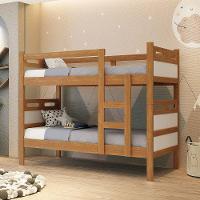 Beliche Solteiro Com Escada E Cabeceira Nature Off White - 1