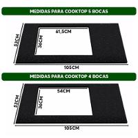 Balcão Para Cooktop 4 E 5 Bocas Cozinha 1 Porta 1 Gaveta Branco - 3