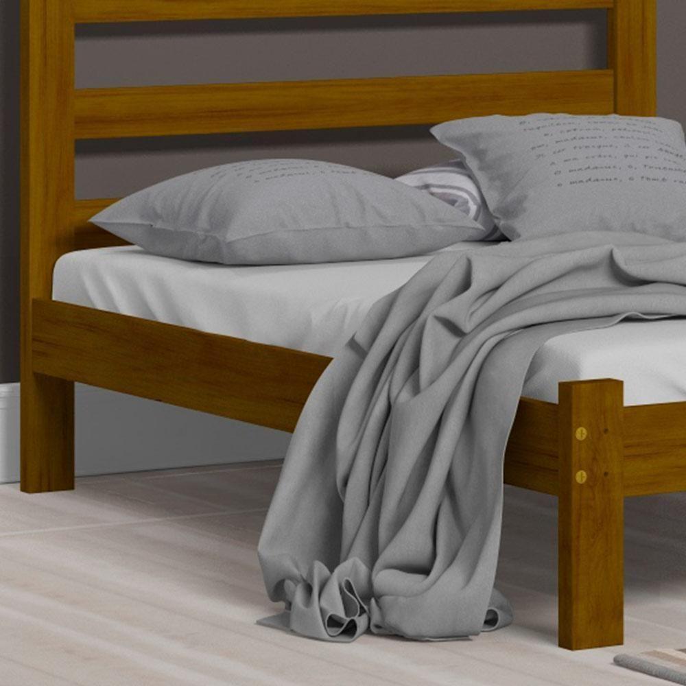 Cama De Casal Madeira Maciça Esmeralda Imbuia - 2